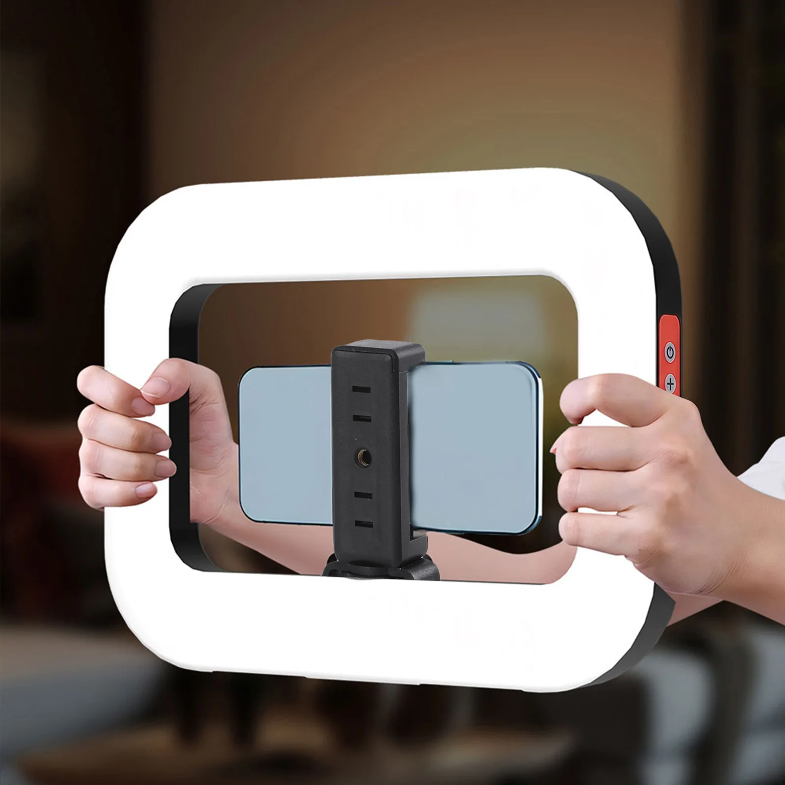 Portable Square Fill Light Multi-Purpose Handheld Selfie Light Adjustable Bicolor Photography Fill Lamp for Recording Vlogging