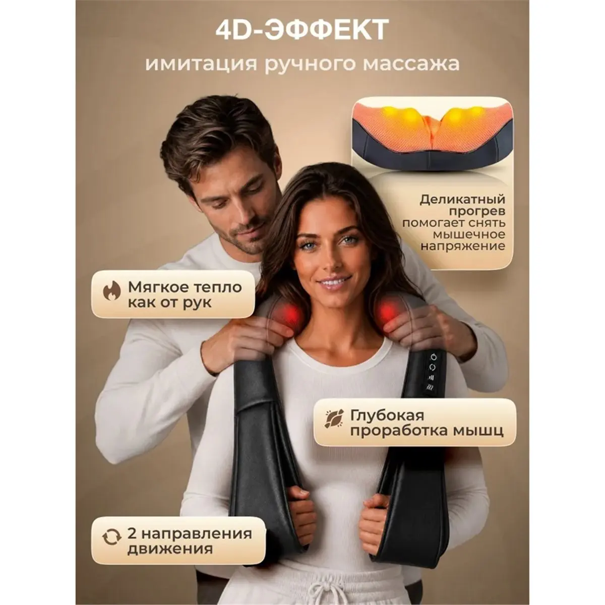 update. 4D Shiatsu Neck and Shoulder Massager with Heat Electric Back Massagers Kneading Massage Pillow Full Body Muscle EU Plug