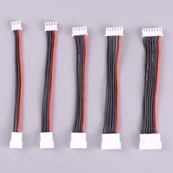 10PCS/lot 100mm 200mm 2s-6s LiPo battery charging extension line/wire/connector 22AWG male and female balancer silicone cable