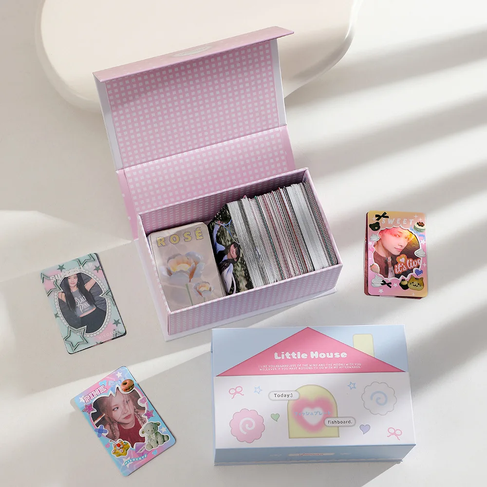 Imagem -03 - Minkys Kawaii House Series Kpop Photocards Toploader Collect Box Caixa de Armazenamento de Cartões Pequenos Caixa de Classificação Papelaria 3