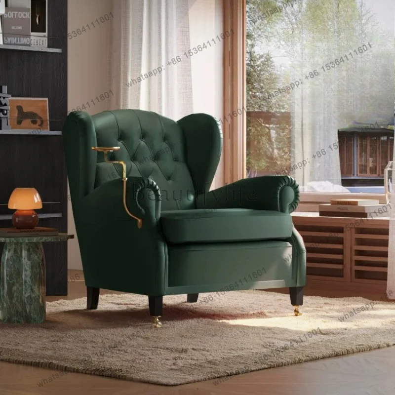 

Italian minimalist single sofa chair light luxury retro style super comfortable single sofa chair