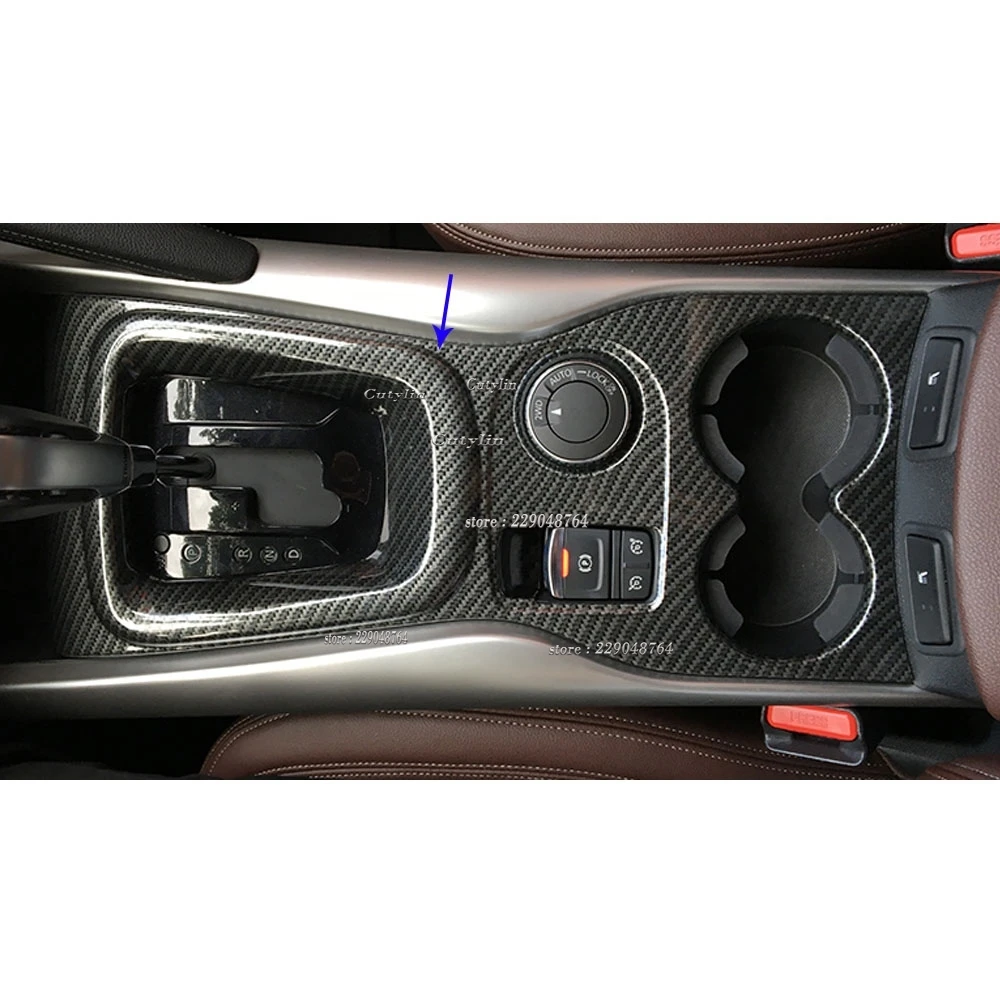 For Renault Kadjar 2016 2017 2018 2019 Auto Interior Carbon Fiber Color Console Gear Shift Cover Trim Frame Styling Accessories