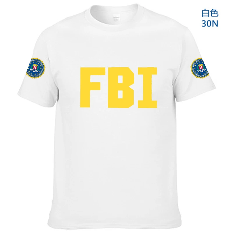 New Federal Agent Bureau Investigation FBI T Shirt Men Fashion casual comfortable T-shirt Funny 100% cotton O Neck Tshirt Tees