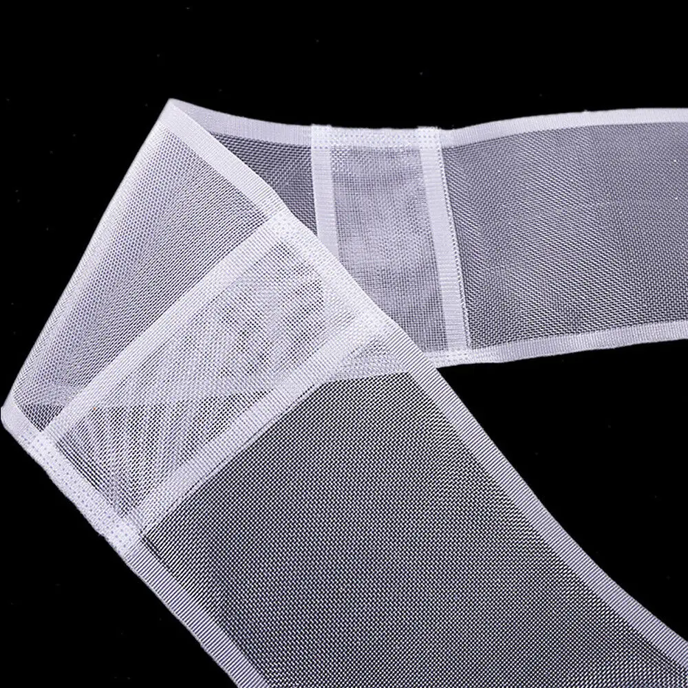 5M Curtain Heading Tape Pencil Pleat Transparent Rod Tape Nylon Home Window