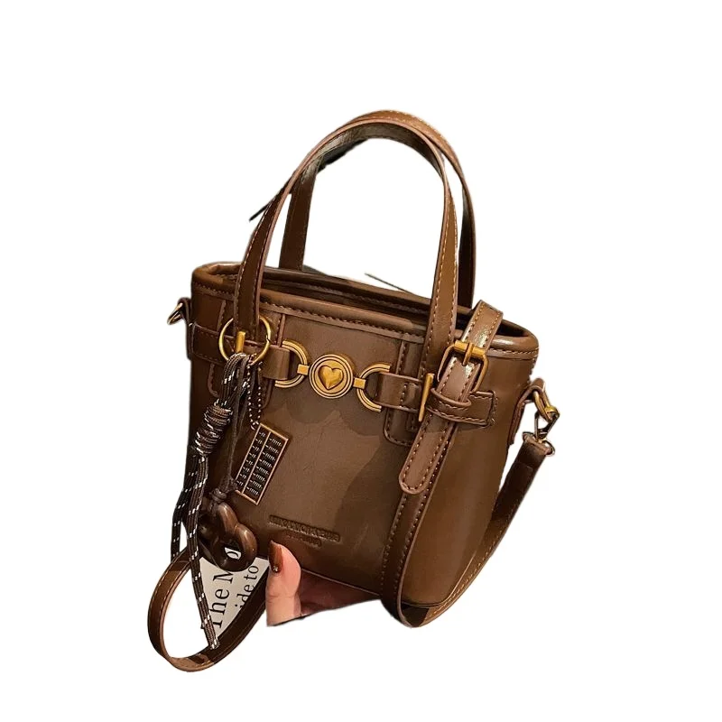 

High-end Women's 2026 New Style Work Stylish Small Handbag Retro Crossbody Bag, Temperament Commuting Single-shoulder Bucket Bag