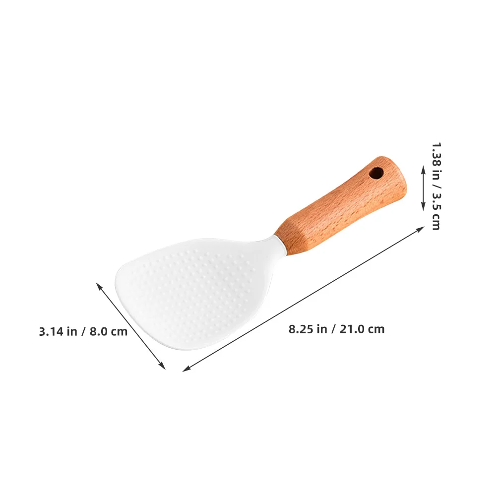 

Silicone Rice Paddle Spoon Kitchen Rice Scooper Heat Resistant Ergonomic Handle Easy Use Kitchen Accessories