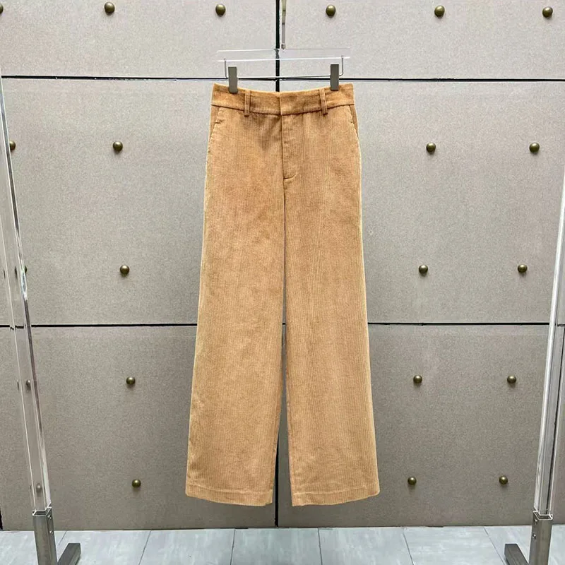 

Женские вельветовые брюки, повседневные широкие брюки, высококачественные прямые брюки, комплект с курткой, 2026, весна, новинки, Y2K