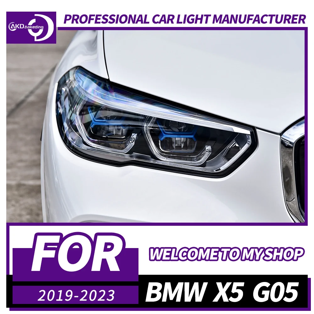 

AKD Head Lamp for BMW G05 X5 LED Headlight 2019-2023 Headlights X5 DRL Turn Signal High Beam Angel Eye Projector Lens
