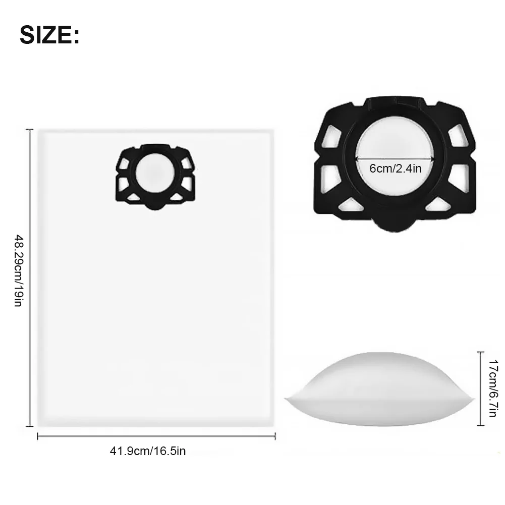 12 Pack Vacuum Bag Replacement Dust Bag Vacuum Cleaner Dust Bag for Karcher WD 5 & WD 5 Premium Cleaner