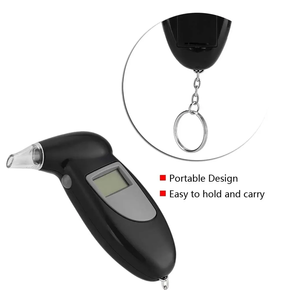 New 2024  Vehicle Breathalyzer Blowing Digital Display Detector For Vehicle Portable Drink-driving Breathalyzer