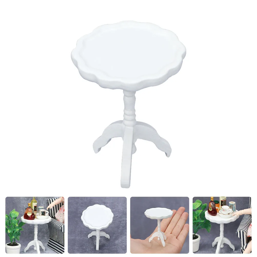 

1Pcs Mini Round Table Lightweight Wood Micro House Furniture Small Living Room Decor High Quality Miniature Adornment