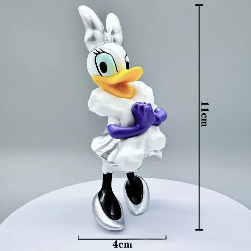 5 pçs/set disney mickey minnie pato donald pvc modelo figura de ação bonito estátua brinquedo ornamento colecionável boneca coleção presente do miúdo