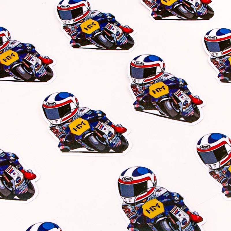 3D Motorcycle Cartoon Car Body Tip Decoration Stickers Race Car for Honda Yamaha Bmw Cafe Racer Emblem Badge Decals Modified