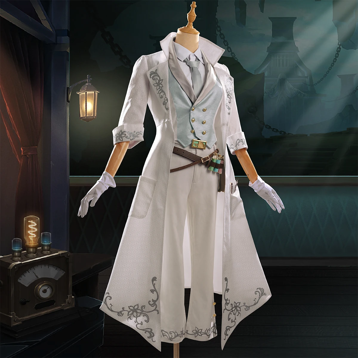 COS-KiKi Game Identity V Luca Balsa Fashion Battle Suit Cosplay Costume Gorgeous Handsome Uniform Halloween Party Outfit S-2XL