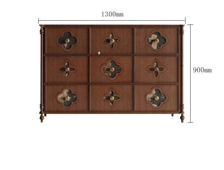 

Y Средневековый орех ящик шкафчик для спальни