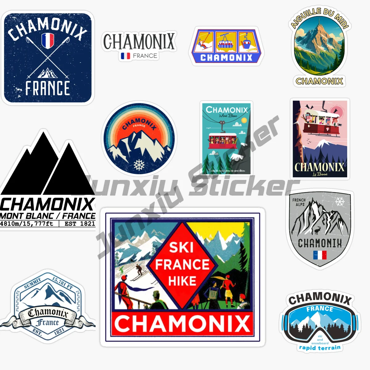 

CHAMONIX French town in the Alps Car Sticker Motorcycle Van Bicycle Moto Laptop Wall Room Window Decoration Decal Customizable