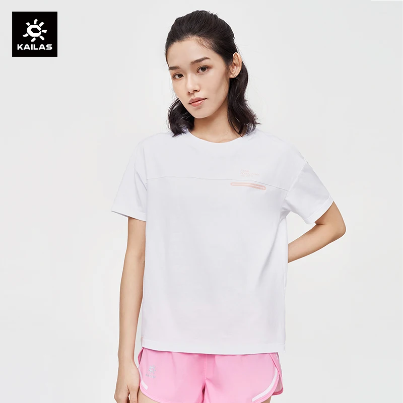 KAILAS Women's Quick-drying Cotton T-shirt Summer Sports O-Neck Antibacterial Breathable Tops Female Climbing Clothes KG2117608