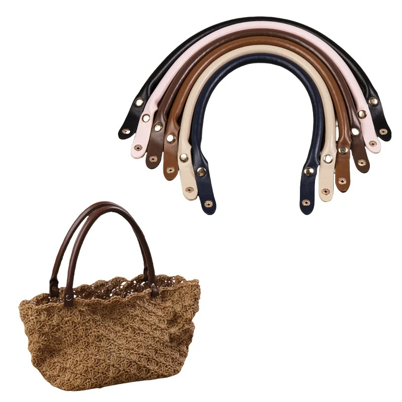 

Ручки для кошелька, 1 шт., ручки для сумок, черный ремешок для кошелька из искусственной кожи с кнопкой для сумки