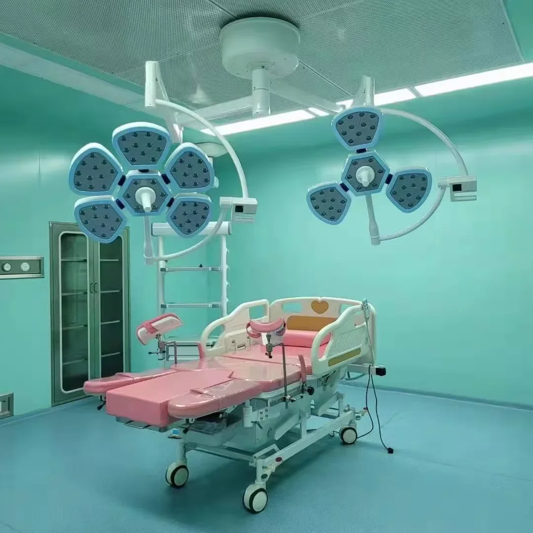 Adjus & Manual Hospital Medical Deliery Bed Steel Gynecological Examination Operating