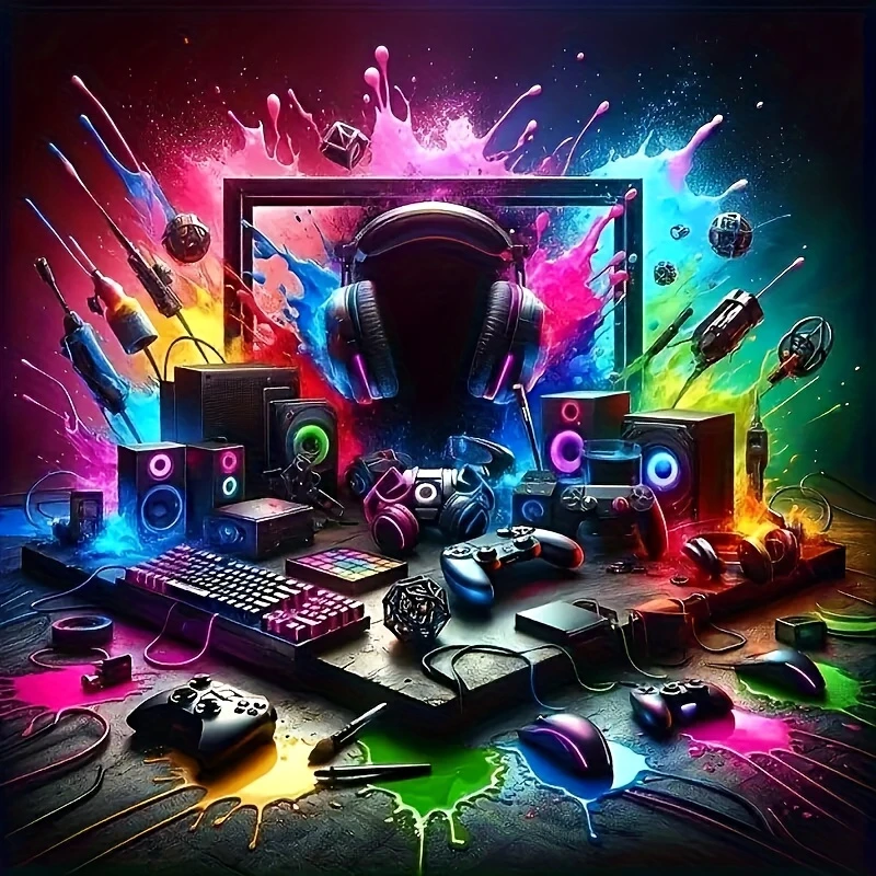 

Пазлы-головоломки «Игровое оборудование» (500/1024 детали) – Сложная семейная игра для игровой комнаты, спальни, домашнего декора, подарок