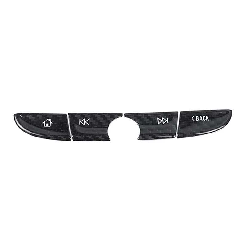 

AU63-Car Real Carbon Fiber Navigation Screen Panel Frame Button Trim Accessories For Camaro 2016-2022