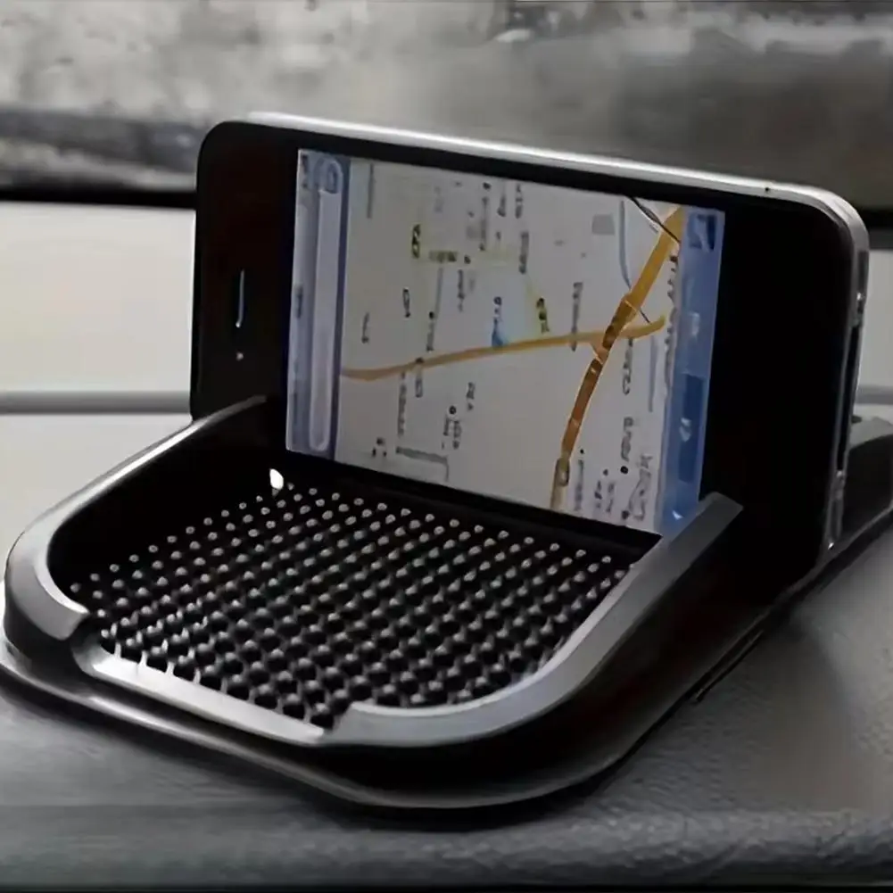 Silicone Car Phone Holder 360° Rotatable Anti-Slip Grip Dashboard Mount Hands-Free Navigation Waterproof For Smartphone Glasses