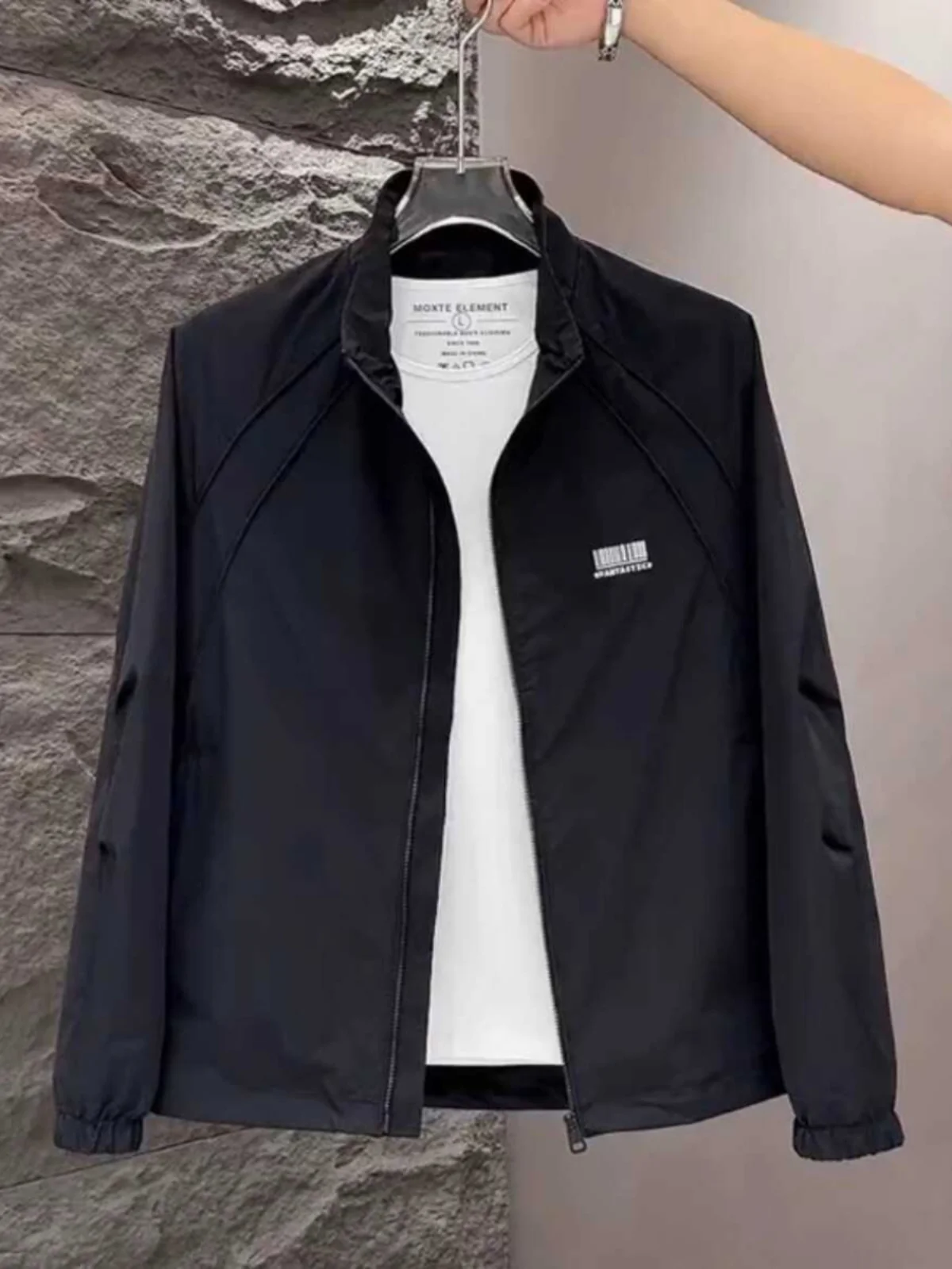 

Мужское тюре с воротником-стойкой, свободная посадка, верхняя одежда с защитой от ультрафиолета, полиэфирная ткань, застежка-молния Long Sve