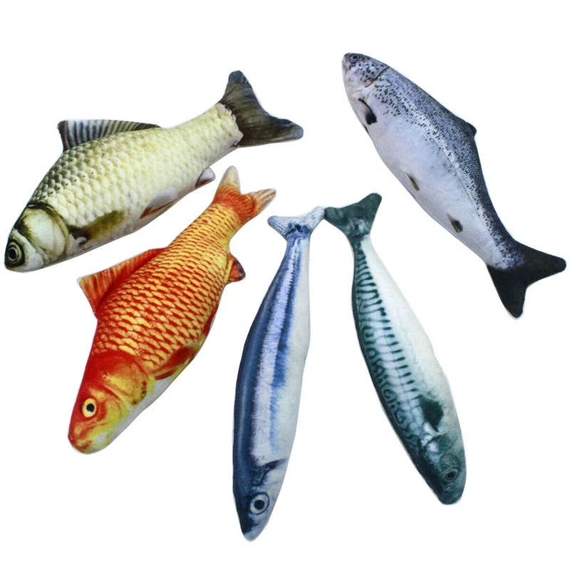 Top Deals 5PCS Catnip Fish Toys For Cat 20Cm Cat Toys Cat Fish Pillow Cat Catnip Toys