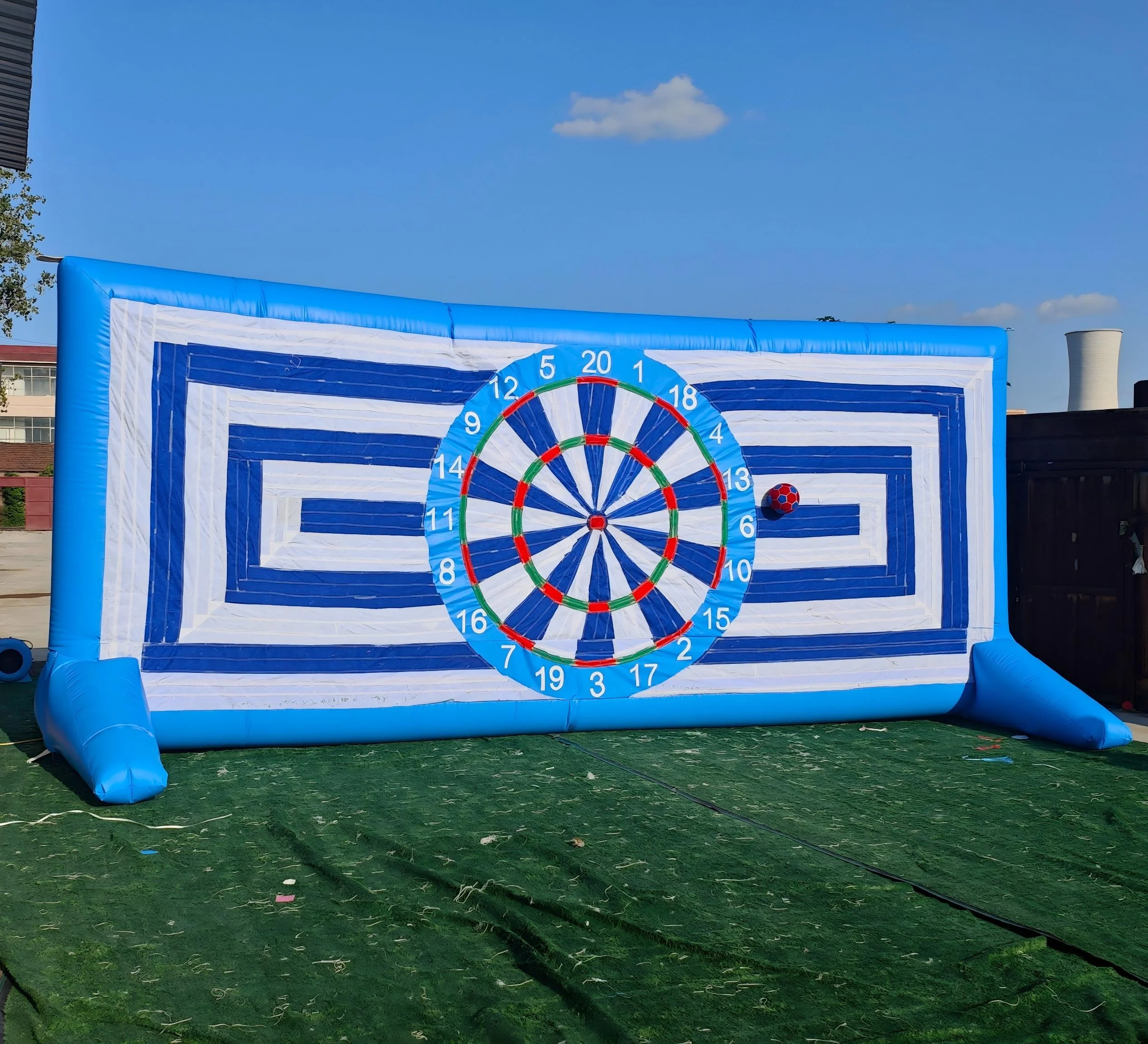 Outdoor Inflatable Kicking Target Football/Soccer Dart Board Game for Kids and Adults with Blower 3-Year Warranty Easy Setup
