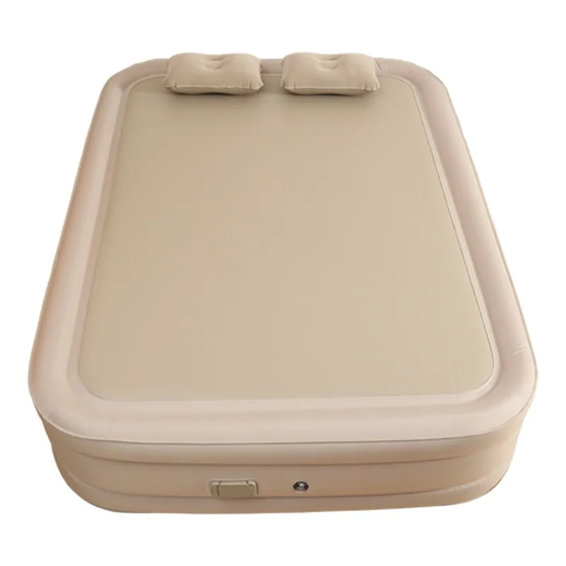 Stretch silk inflatable bed, home outdoor camping portable folding pillowtop mattress double brushed air mattress bed