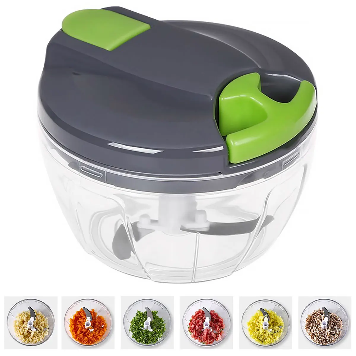 520ml Manual Food Chopper Hand Pull String Vegetable Cutter Portable for Garlic Ginger Fruits Chopper Kitchen Food Processor