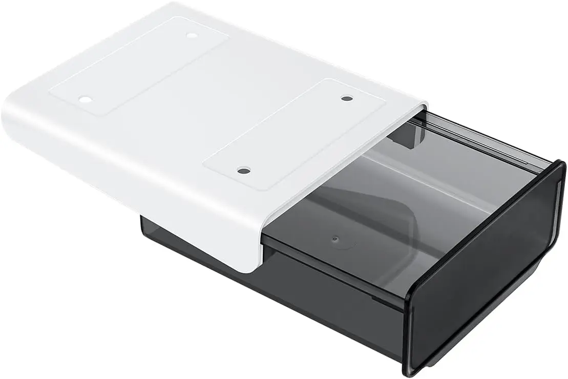 

Slide-Out Under Desk Drawer, Self-Adhesive Hidden Organizer for Office Supplies, Black