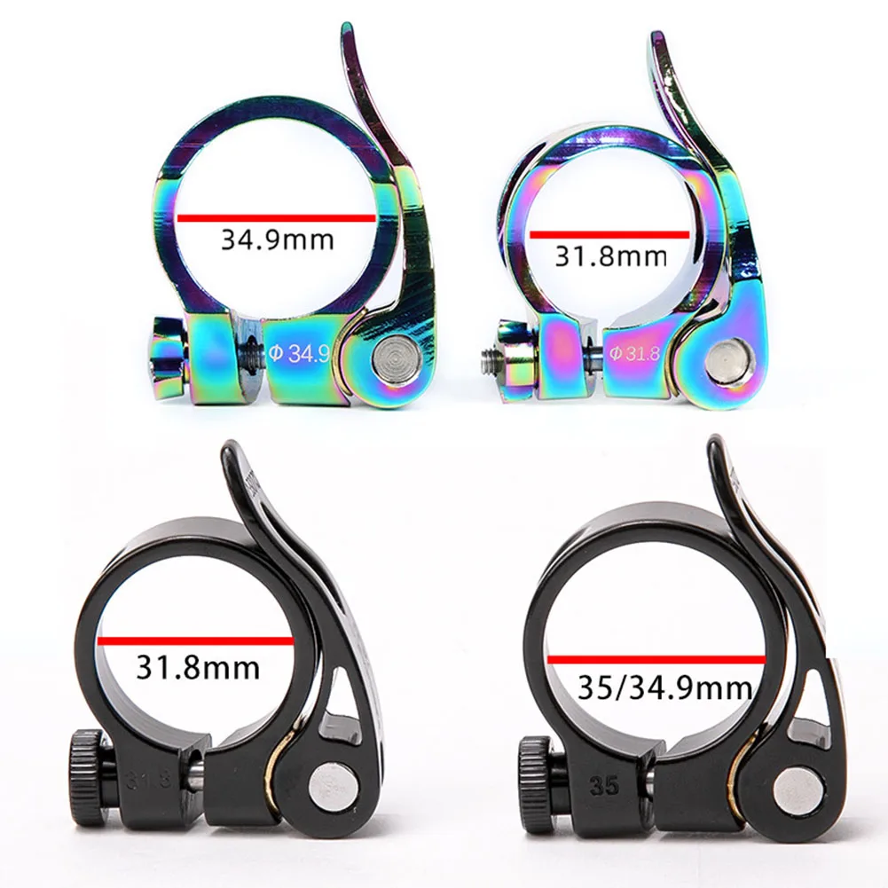 

Bicycle Aluminum Seatpost Clamp - 31.8/34.9mm Quick-Release Compatible With Road/Mountain Bikes High Quality