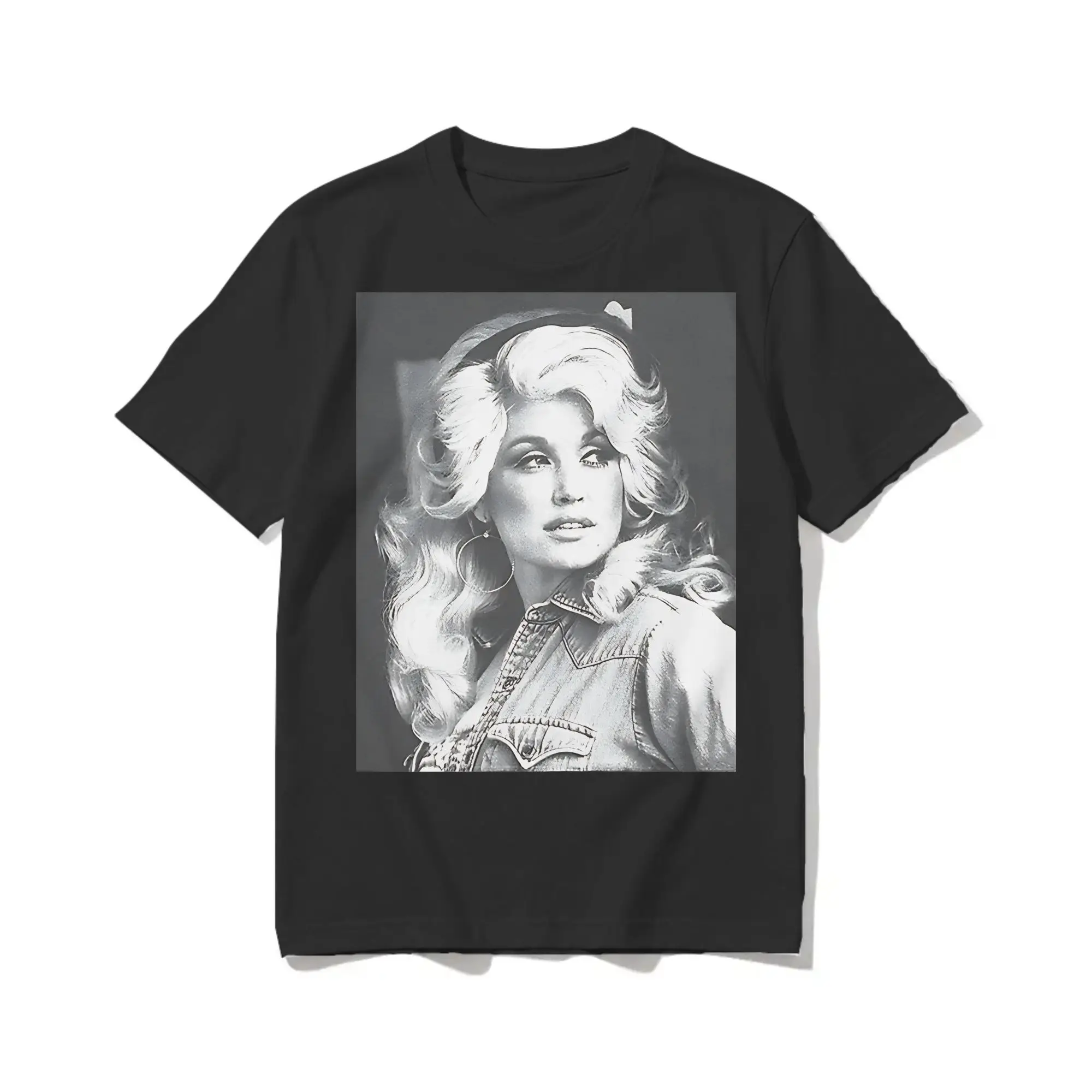 Awesome Vintage D-Dollys Singer T-Shirt Men Women's Round Collar Cotton T Shirts Dolly Parton Short Sleeve Tee Shirt Gift Idea
