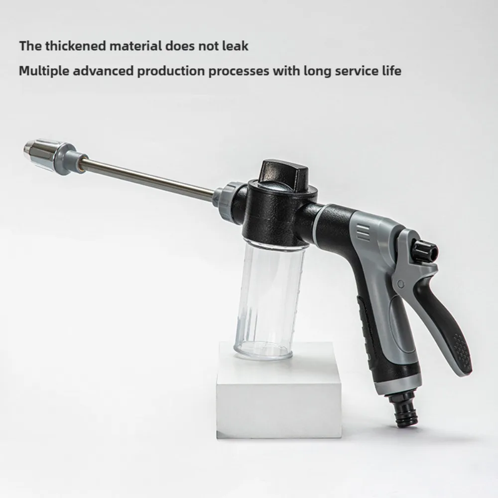 

Набор автомобильного пенного пистолета высокого давления с регулируемой насадкой, распылителем и длинной ручкой — многоразовый для автомобилей/внедорожников/грузовиков, эргономичный