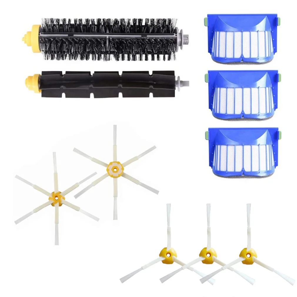 Piezas de aspiradora para iRobot Roomba, cepillo lateral principal, filtro de aire, HEPA 600, 610, 620, 621, 625, 630, 631, 650, 651, 660, 671, 680, 690