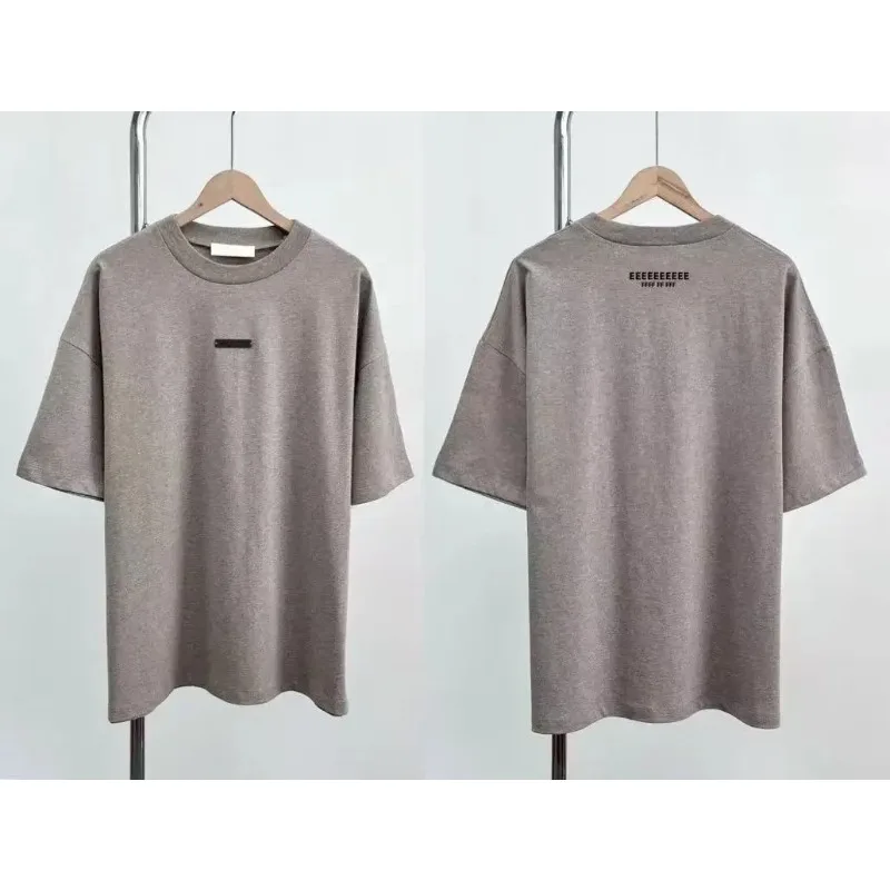 

25SS Classic Brand Double Line Men's T-shirt Luxury Design Double Row Silicone Letter Short Sleeve High Street Couple Top TEES