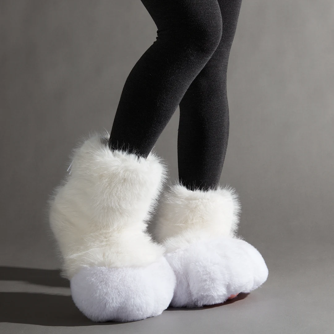 Fursuit-KIG Cozy Claw Slippers Shoes Accessories Furry Cosplay Rubbit Cat Boots Cute Fluffy Animal Manga Part