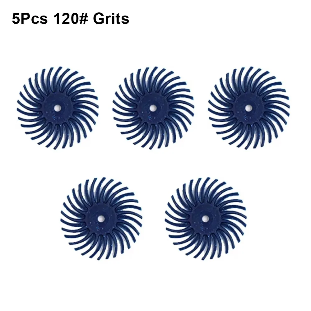 

5Pcs 25mm Radial Gap Polishing Grinding Head 2.35/3mm Shank Abrasive Brush Bristle Disc Slit Detail Polishing Wheel