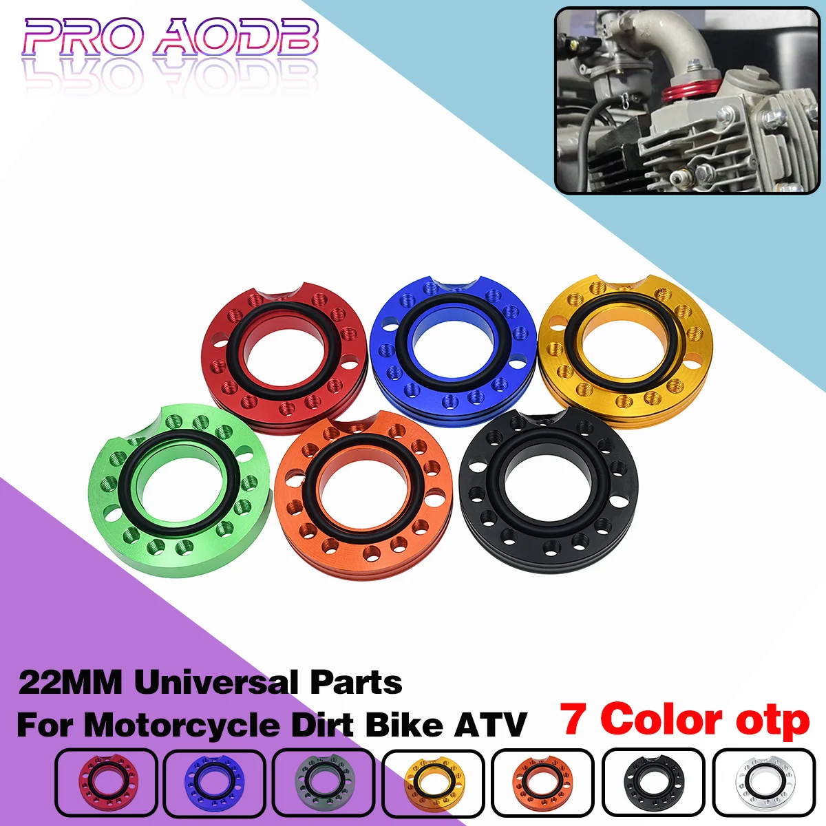 

28mm colorful CNC Accessories Carb Adjuster Carburetor Inlet Manifold Spinner Plate Adaptor For Pit Dirt Bikes Buggy Universal