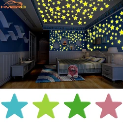 50X Glowing 3D Stars Glow in Dark on Wall Stickers Kids Baby Room Bedrooms Ceilings Home Decor Fluorescent Pentagram Wall Paper