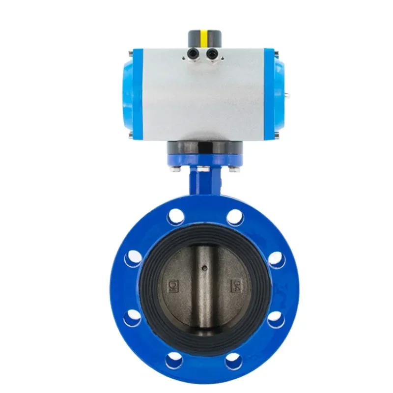 12 Inch DN300 150LB Rortork Pneumatic Actuator YTC Positioner EPDM/PTFE Rubber Seal Concentric Butterfly Valve