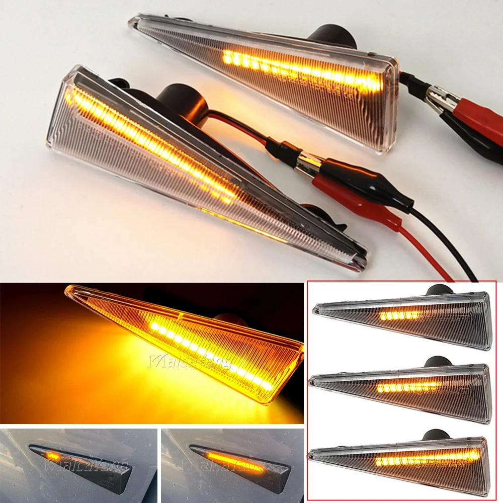 LED Dynamic Turn Signal Side Marker Light For Renault Megane MK2 CC Scenic Espace 4 Vel Satis Wind Avantime Thalia 2