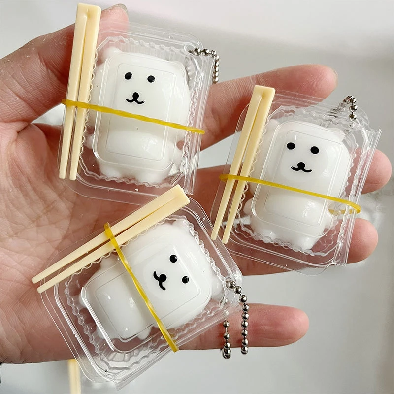 Lunch Box Squishy JOKE Bear Kawaii Squishy Toys Bag Cute KEY Pendant Pinching Squeezeing Decompression Toy Party Birthday Gifts view 6