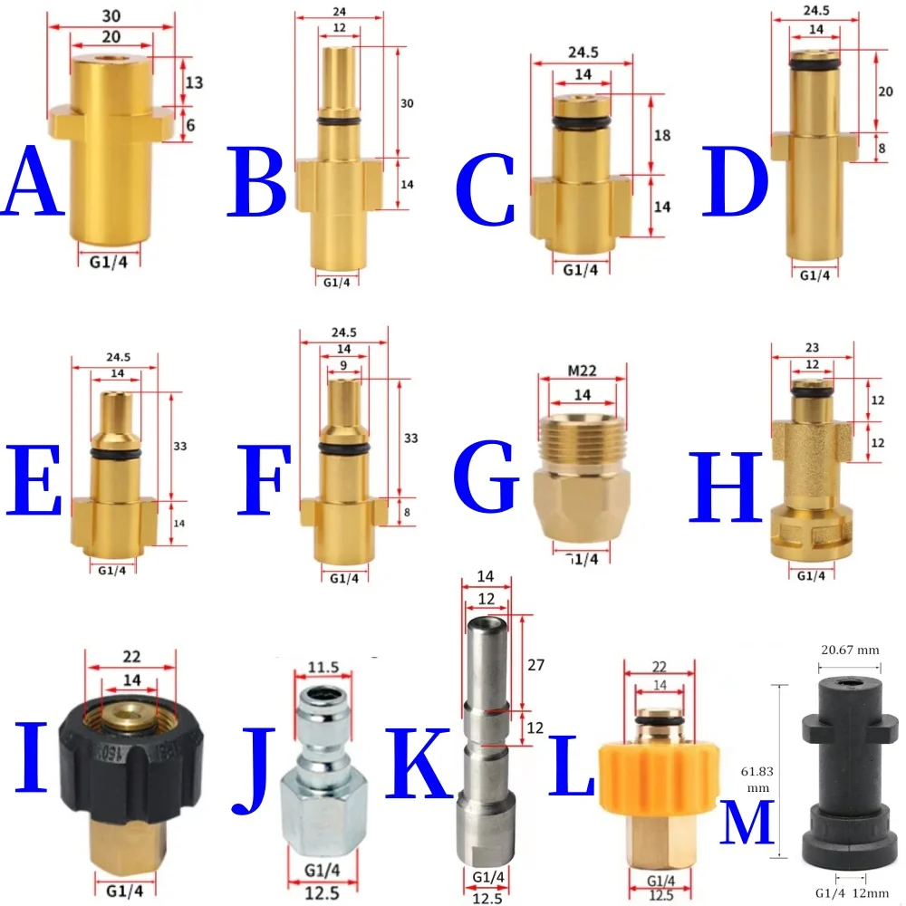 Imagem -02 - Adaptador de Metal de Limpeza o Lança de Espuma de Neve Adaptador de Mangueira Bico de Espuma para Nilfisk Karcher Huter de Alta Pressã