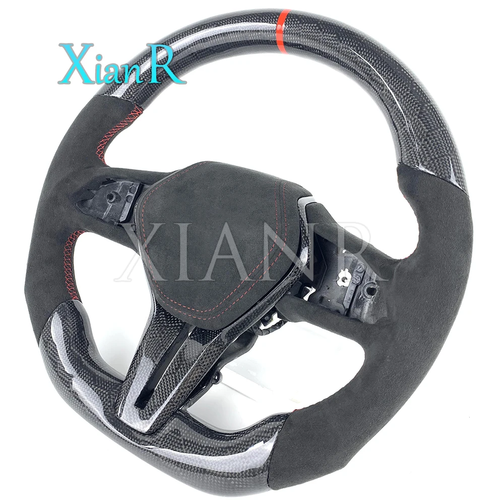 Customized black Alcantara Leather honeycomb carbon fiber steering wheel for Infiniti Q50 Q60 Q60S 2018 2019 2020 2021 2022