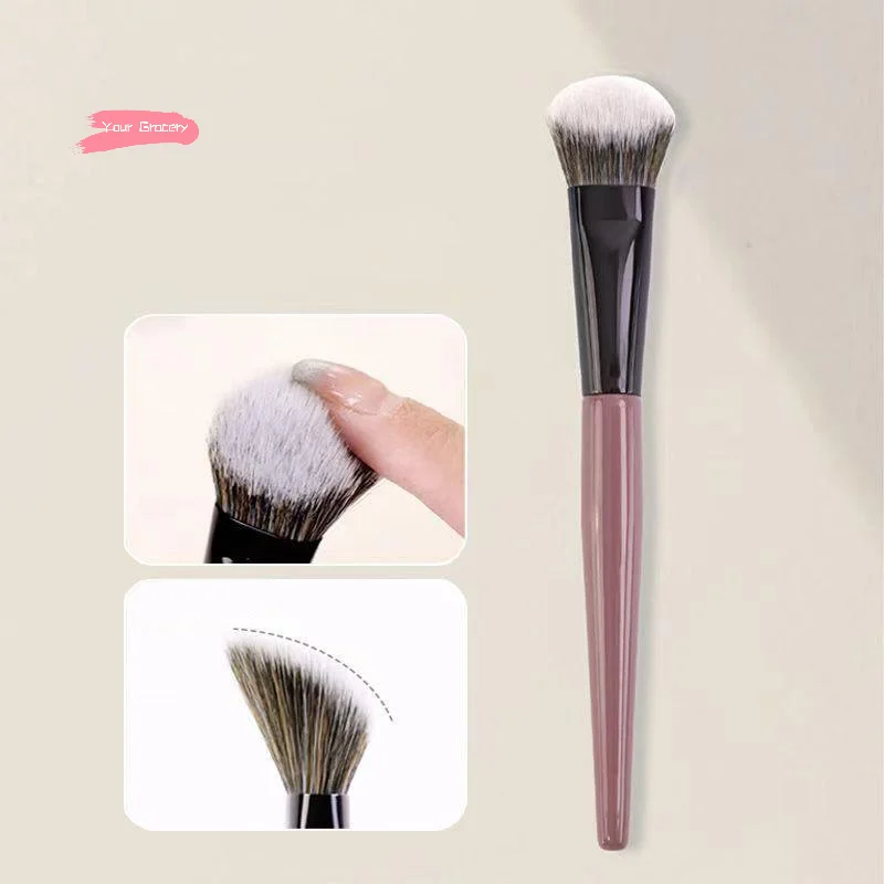 Draagbare blushborstel met zachte haren voor wangen - Cosmetisch hulpmiddel voor dames voor gezichtscontourpoederblush Ideaal voor beginnende meisjes