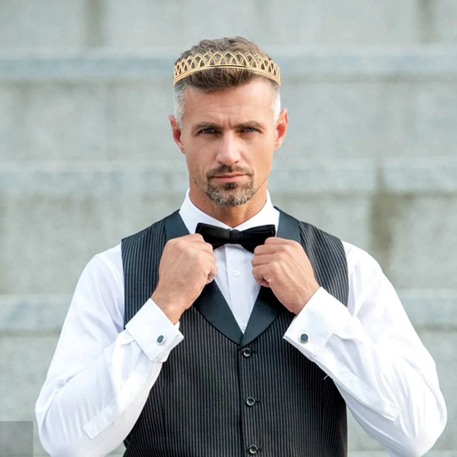 Tiara Vintage de Coroa de Rei para Homens, Acessório Decorativo para Festas, Apresentações de Palco, Cosplay, Aniversário, Fantasia de Baile, Coroa Retrô