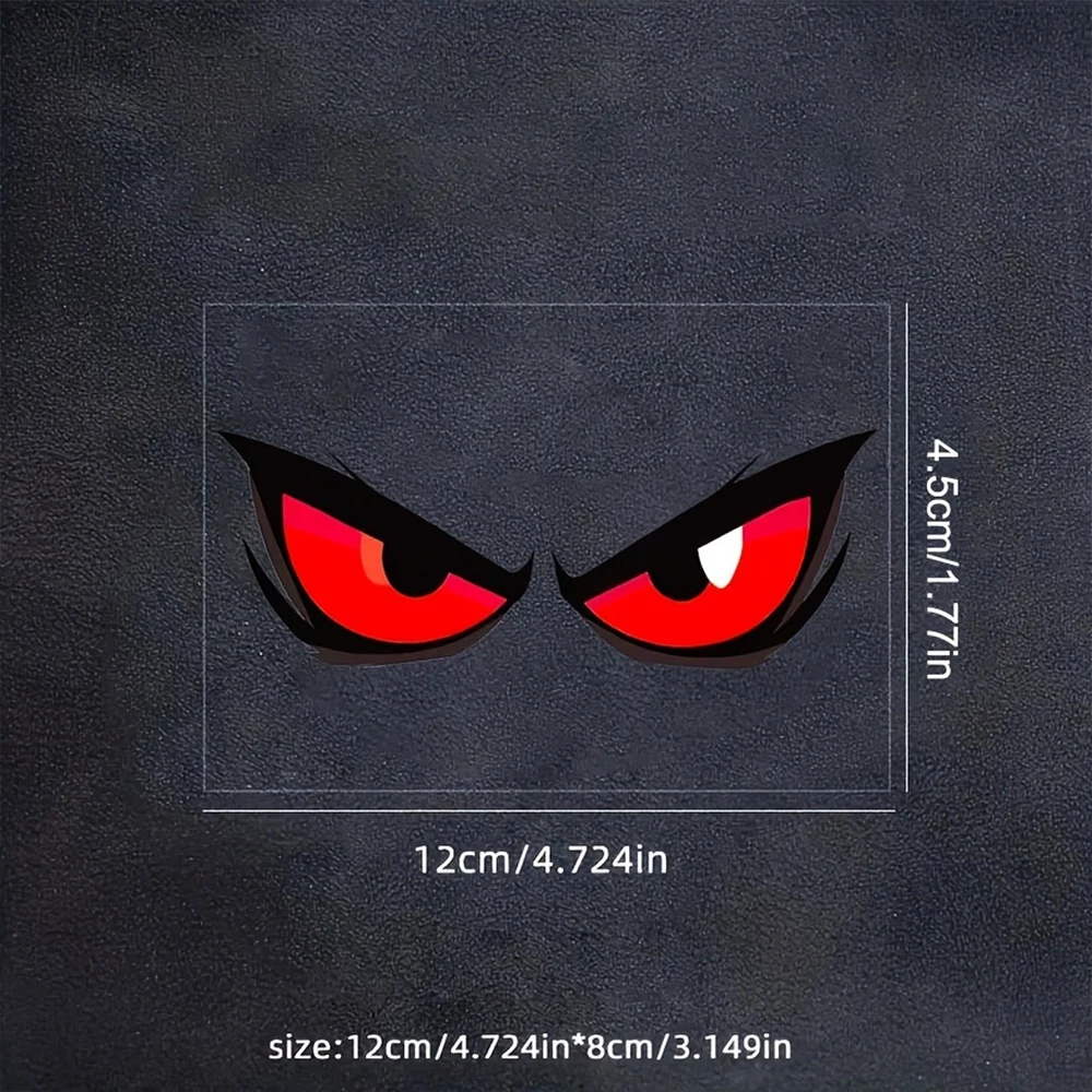 1PC Fierce Red Eyes Sticker Motorcycle Stickers Bold Decal for Car Body Decoration Bumpers Windows Laptops & Skateboards