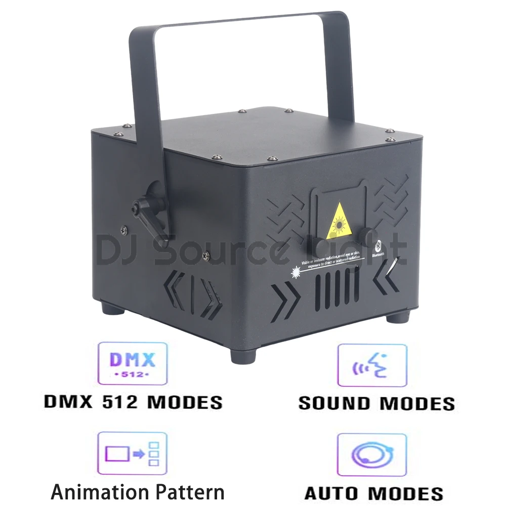 Lumière Laser RGB 4W 5W 6W, Android/IOS, Bluetooth, contrôle par application, motif d'animation, projecteur Laser de scène 3D, DMX DJ, Scanner de scène, spectacle